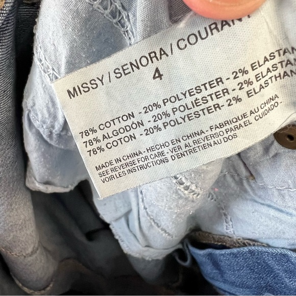 Anne Klein skinny ankle jeans with raw hem SZ 4 - Picture 5 of 5